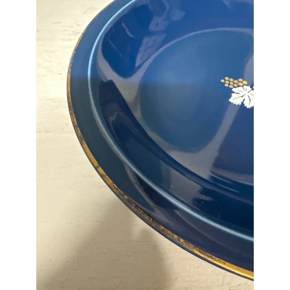 Set‎ of 6 Mikasa Bacchanale L4001 Cobalt Blue Fine China Soup Pasta Bowls Japan